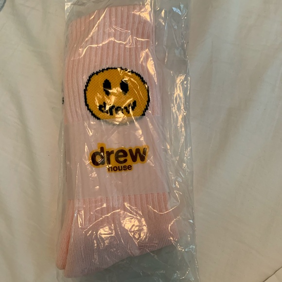 Drew House mascot socks pink OSFA brand new - Picture 3 of 5
